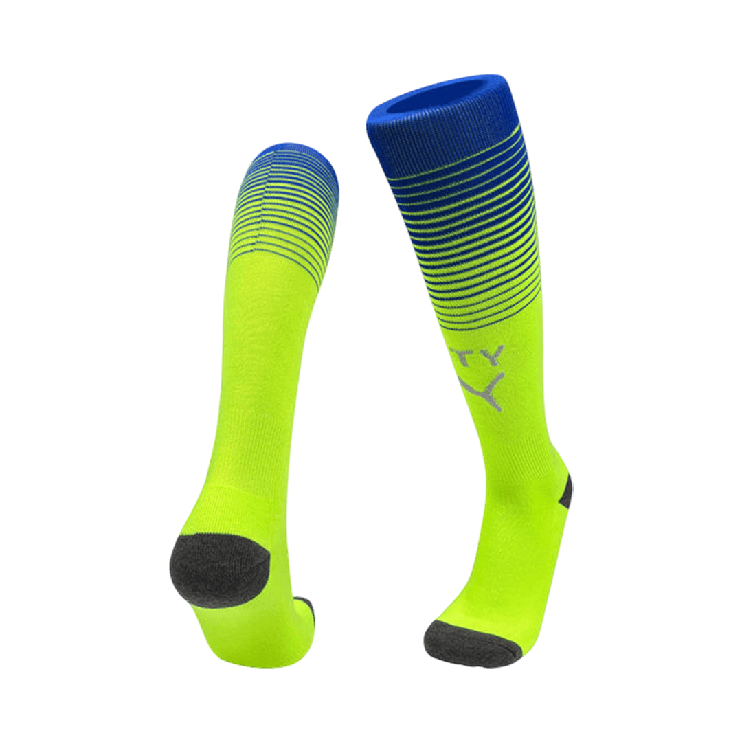 Manchester City Third Soccer Socks - Green 2025/26 — Manchester City Third Away 2025/26