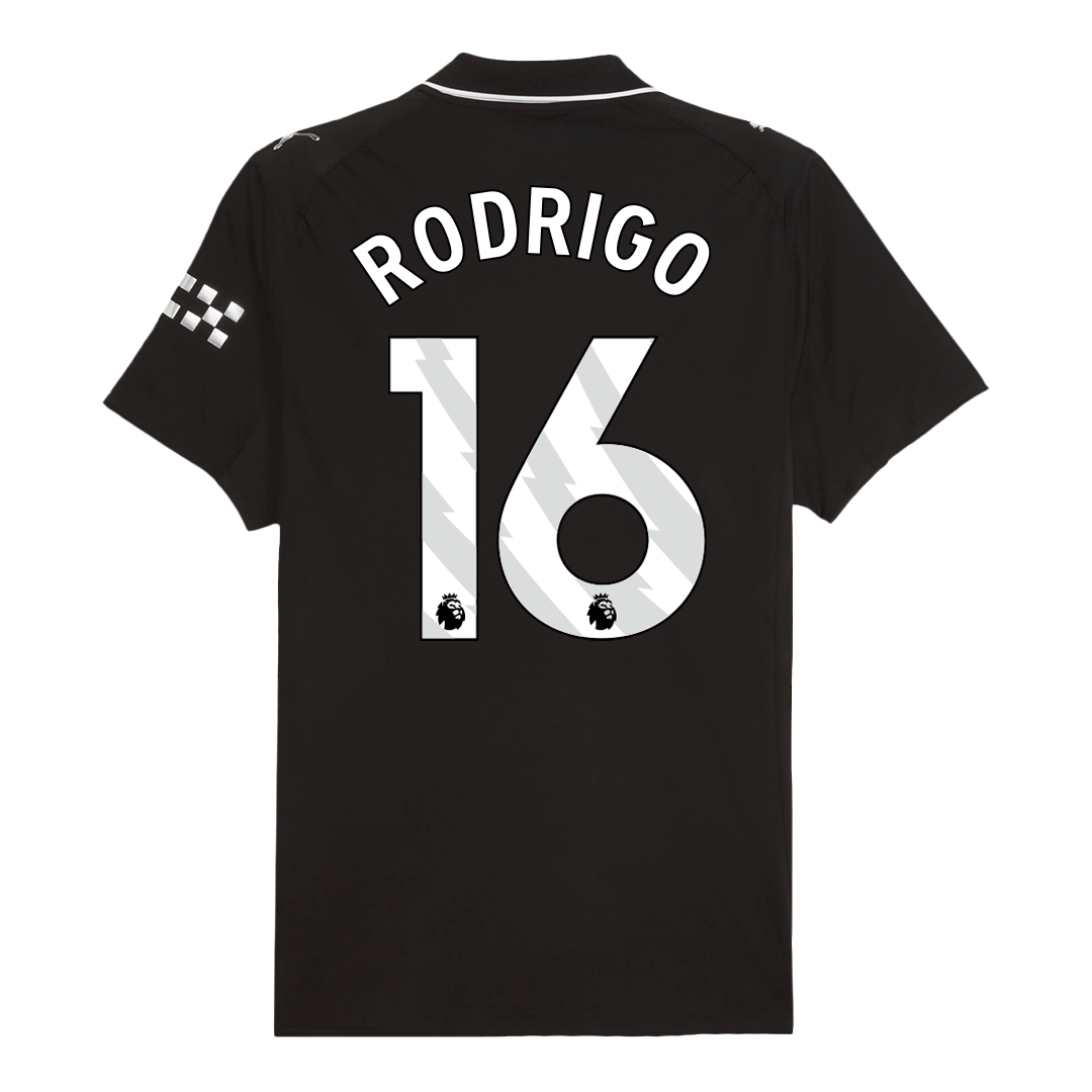 RODRIGO #16 Manchester City Away Match Jersey Player Version 2025/26 — Manchester City Away 2025/26