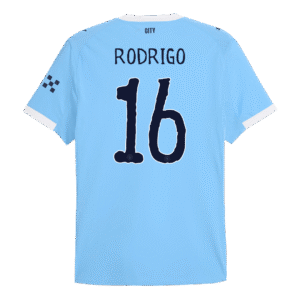 RODRIGO #16 Manchester City Home Match Jersey Player Version 2025/26 - Club World Cup - Cancha Kits