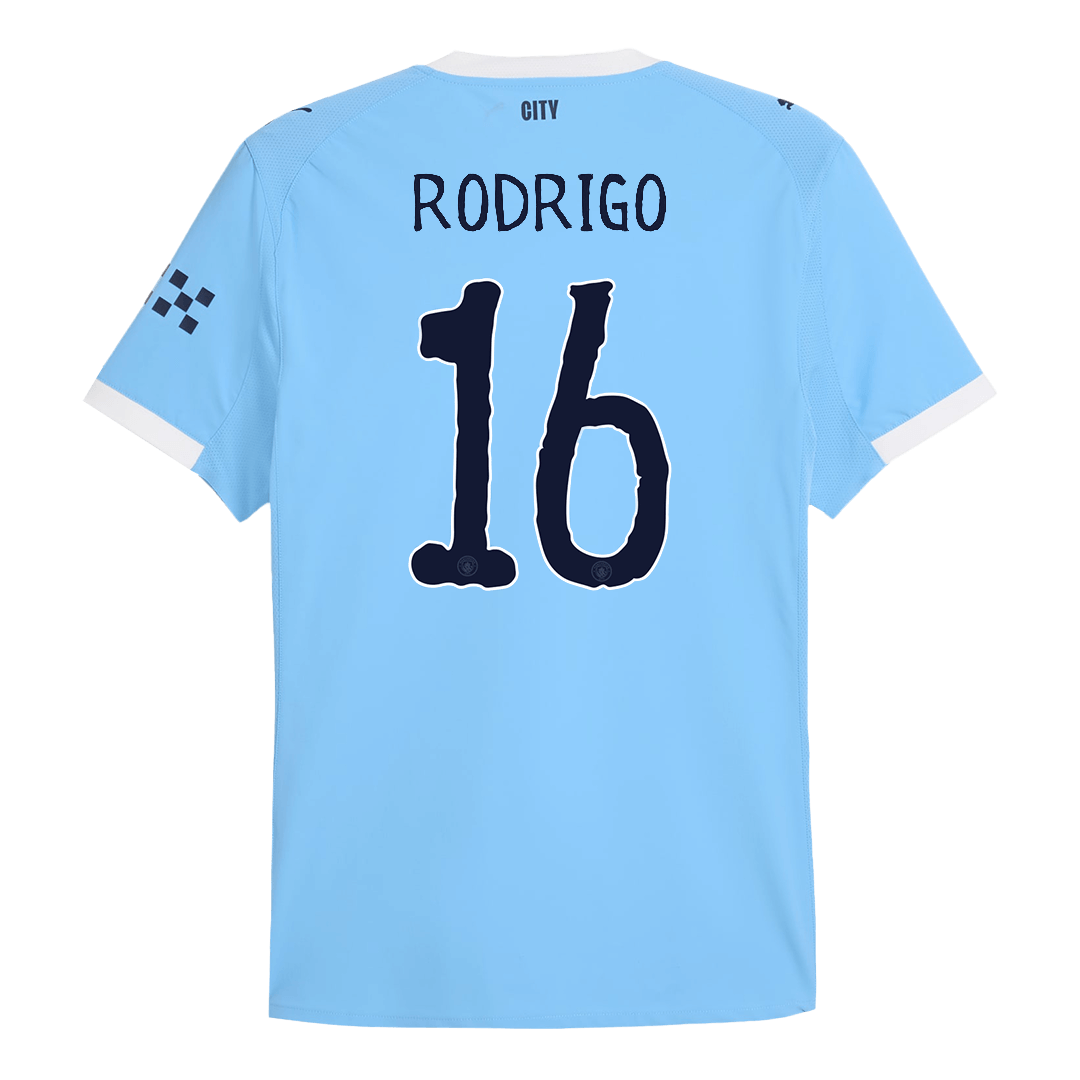 RODRIGO #16 Manchester City Home Match Jersey Player Version 2025/26 - Club World Cup — Manchester City Home 2025/26