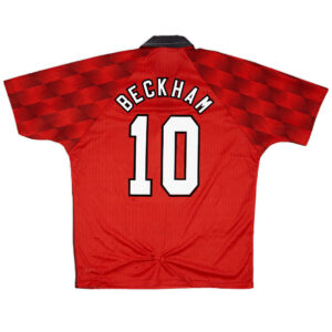 Beckham #10 Retro Manchester United Home Jersey 1996/98 - Cancha Kits