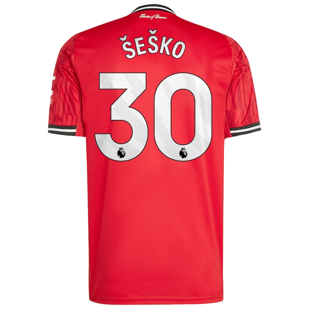 ŠEŠKO #30 Manchester United Home Jersey 2025/26 — Manchester United Home 2025/26