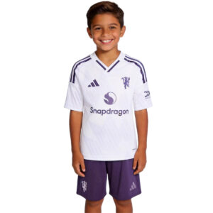 Kids Manchester United Away Jersey Kit 2025/26 - Cancha Kits
