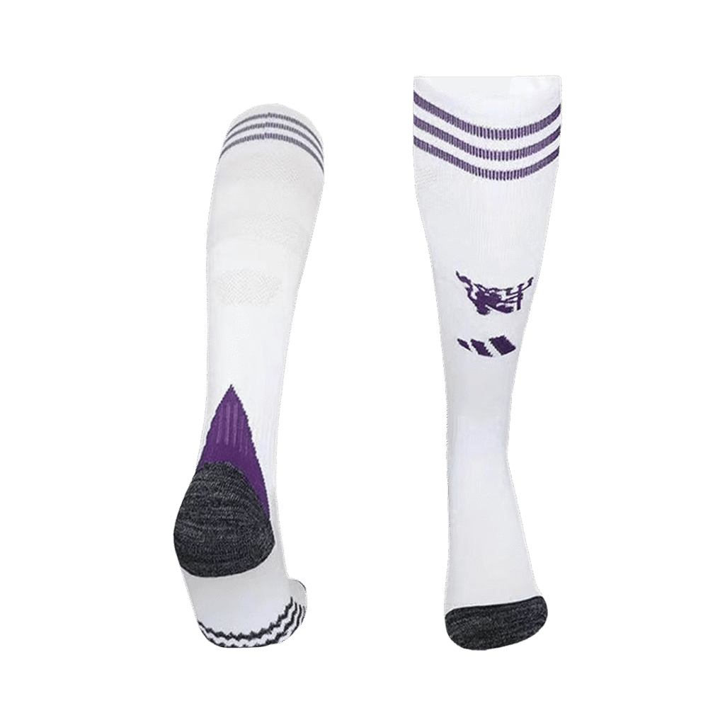 Manchester United Away Soccer Socks – White 2025/26 - Cancha Kits