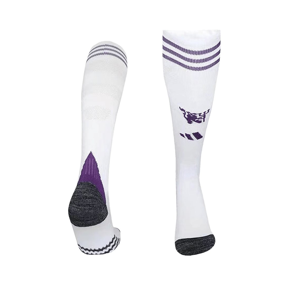 Manchester United Away Soccer Socks - White 2025/26 — Manchester United Away 2025/26