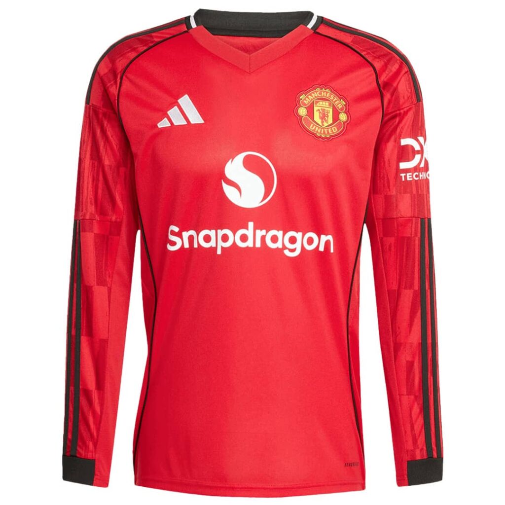 Manchester United Home Long Sleeve Jersey 2025/26 - Cancha Kits