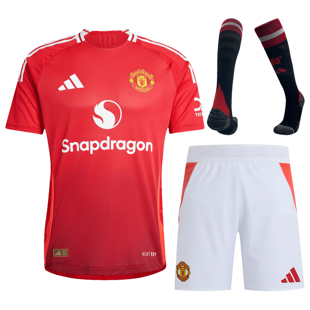 Manchester United Home Match Full Kit Player Version — Manchester United Home 2024/25