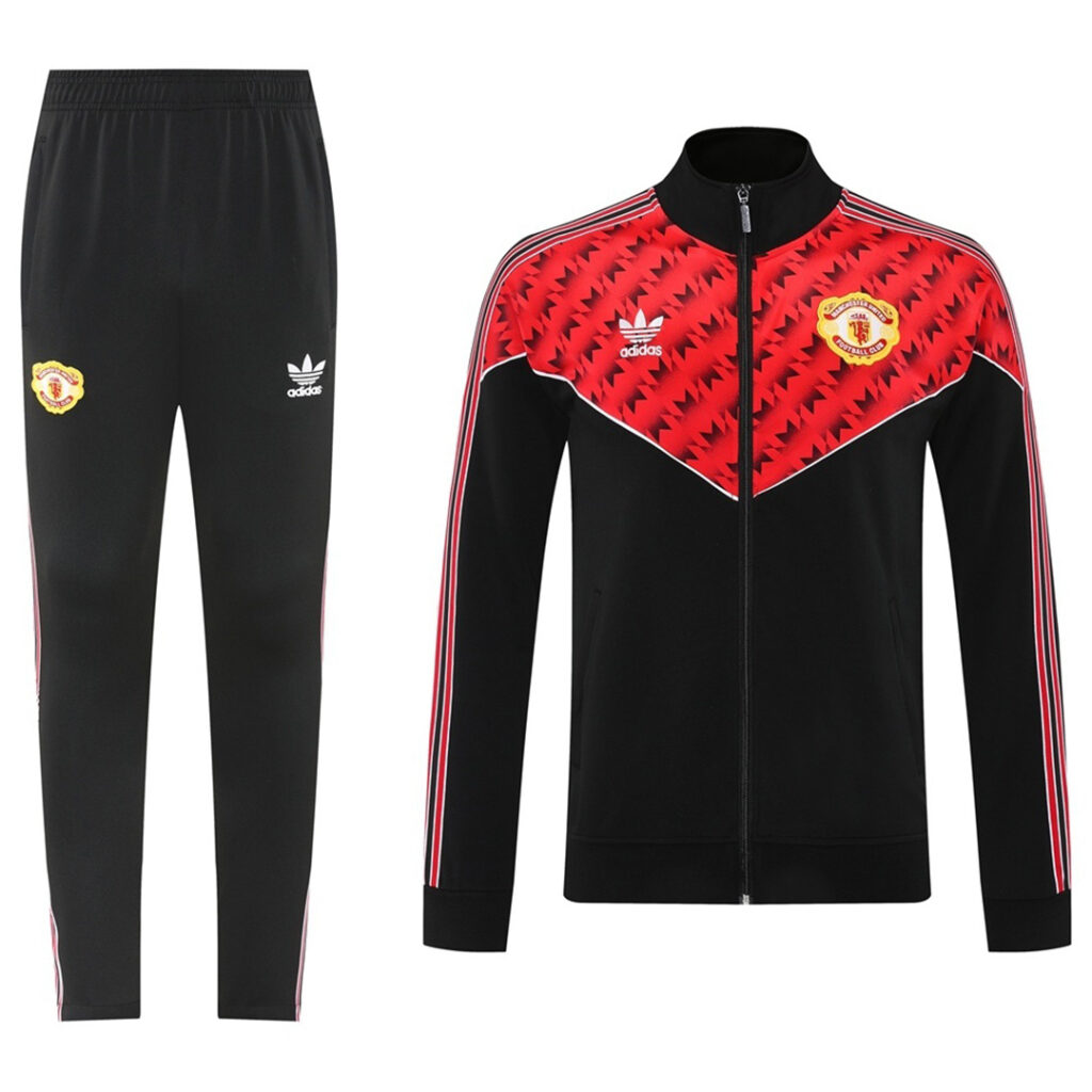 Manchester United Training Tracksuit Kit (Jacket+Pants) 05 Red&Black 2025/26 - Cancha Kits