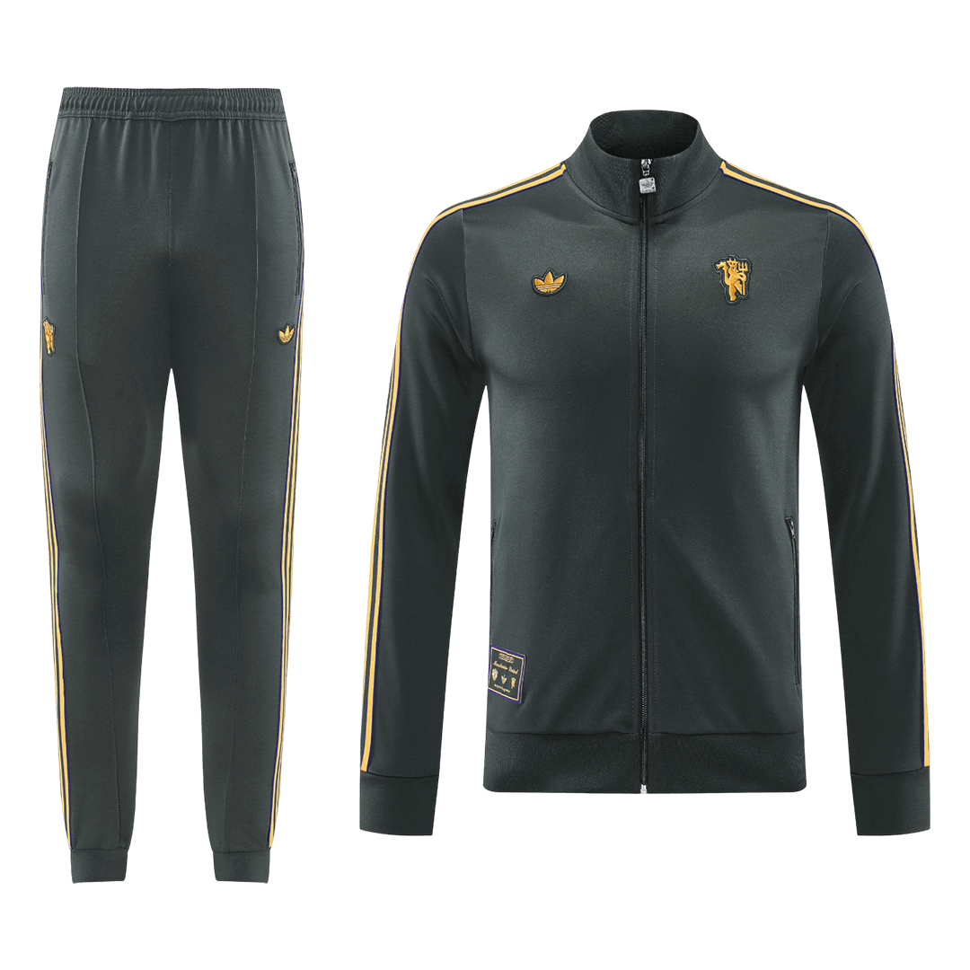Manchester United Training Tracksuit Kit(Jacket+Pants) Black 2025/26 — Manchester United Training 2025/26