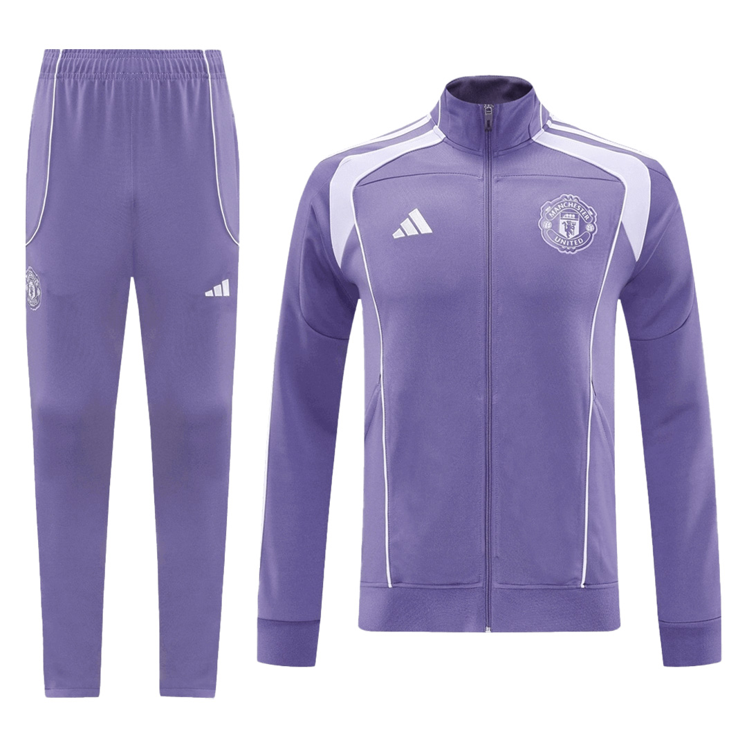 Manchester United Training Tracksuit Kit(Jacket+Pants) Purple 2025/26 — Manchester United Training 2025/26