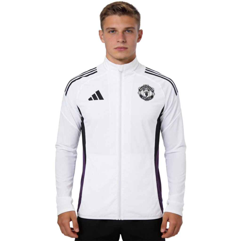 Manchester United Windbreaker Jacket White 2025/26 - Cancha Kits