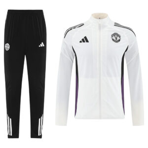 Manchester United Windbreaker Kit(Jacket+Pants) White 2025/26 - Cancha Kits