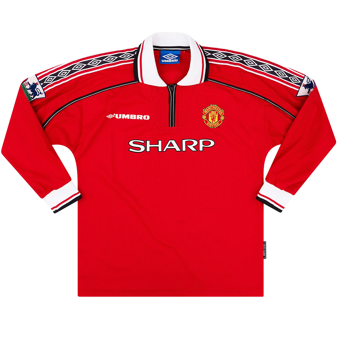 Retro Manchester United Home Long Sleeve Jersey 1998/00 — Manchester United Home 1998/00