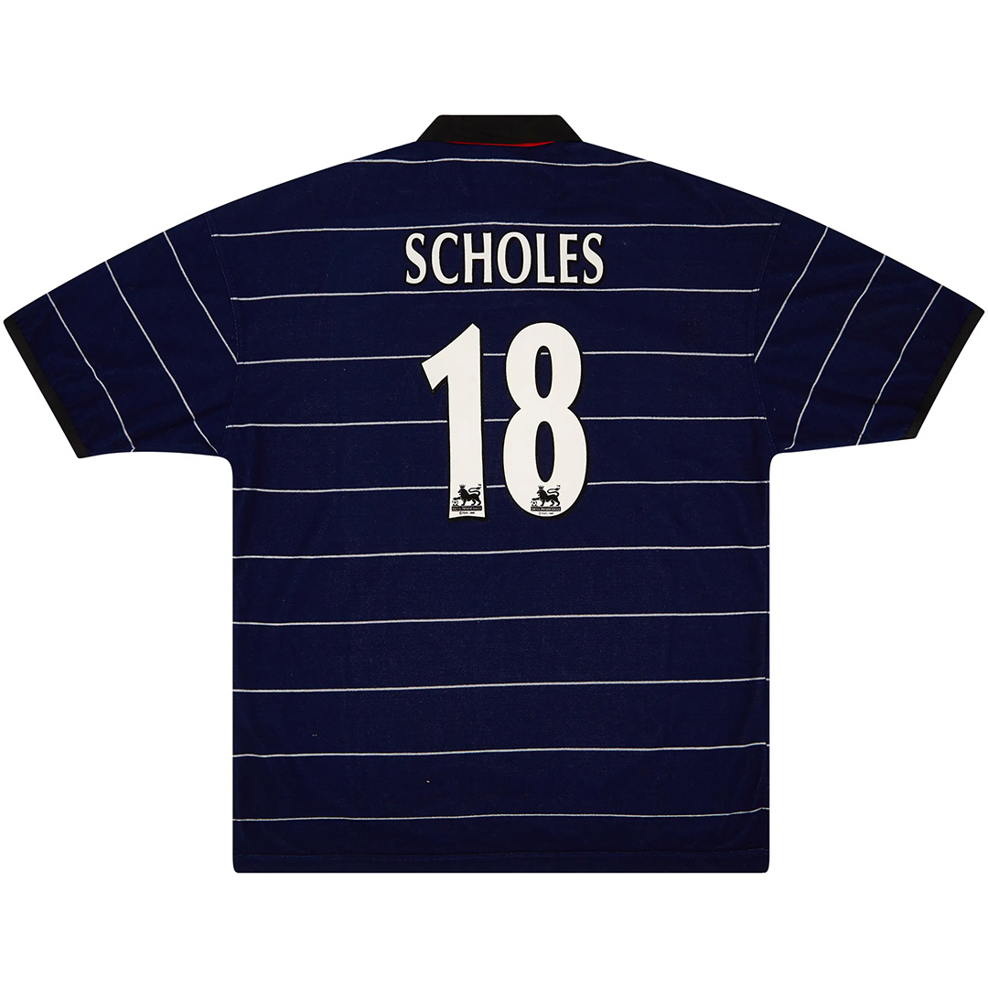 Scholes #18 Retro Manchester United Away Jersey 1999/00 — Manchester United Away 1999/00