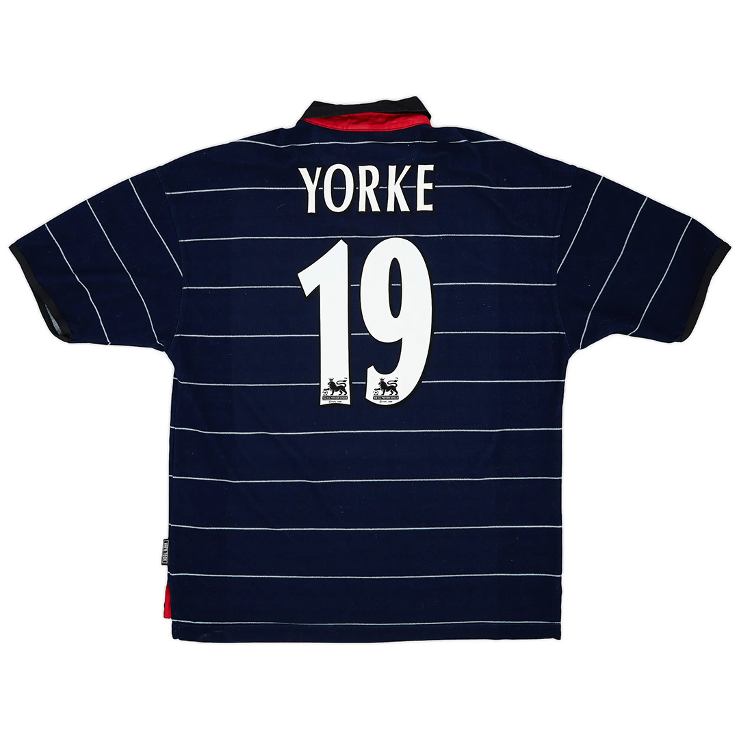 Yorke #19 Retro Manchester United Away Jersey 1999/00 — Manchester United Away 1999/00