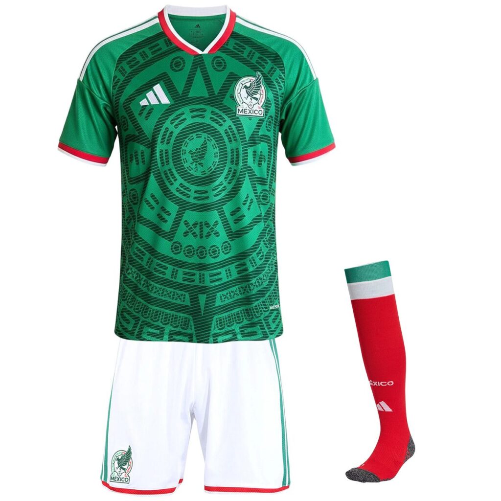 Kids Mexico Home Jersey Full Kit World Cup 2026 - Cancha Kits