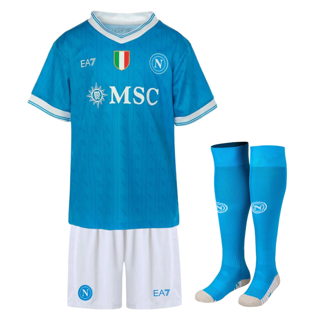 Kids Napoli Home Jersey Full Kit 2025/26 - Cancha Kits