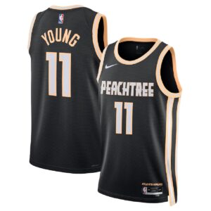 Unisex Atlanta Hawks Trae Young #11 Black Swingman Jersey 2025/26 - City Edition - Cancha Kits