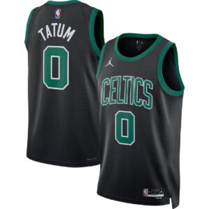 Unisex Boston Celtics Jayson Tatum #0 Black Swingman Jersey - Statement Edition - Cancha Kits