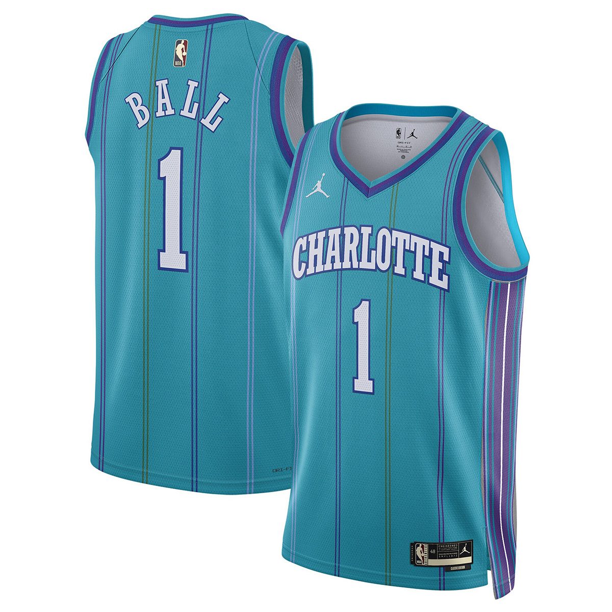 Unisex Charlotte Hornets LaMelo Ball #1 Teal Swingman Jersey - Classic Edition — NBA Retro
