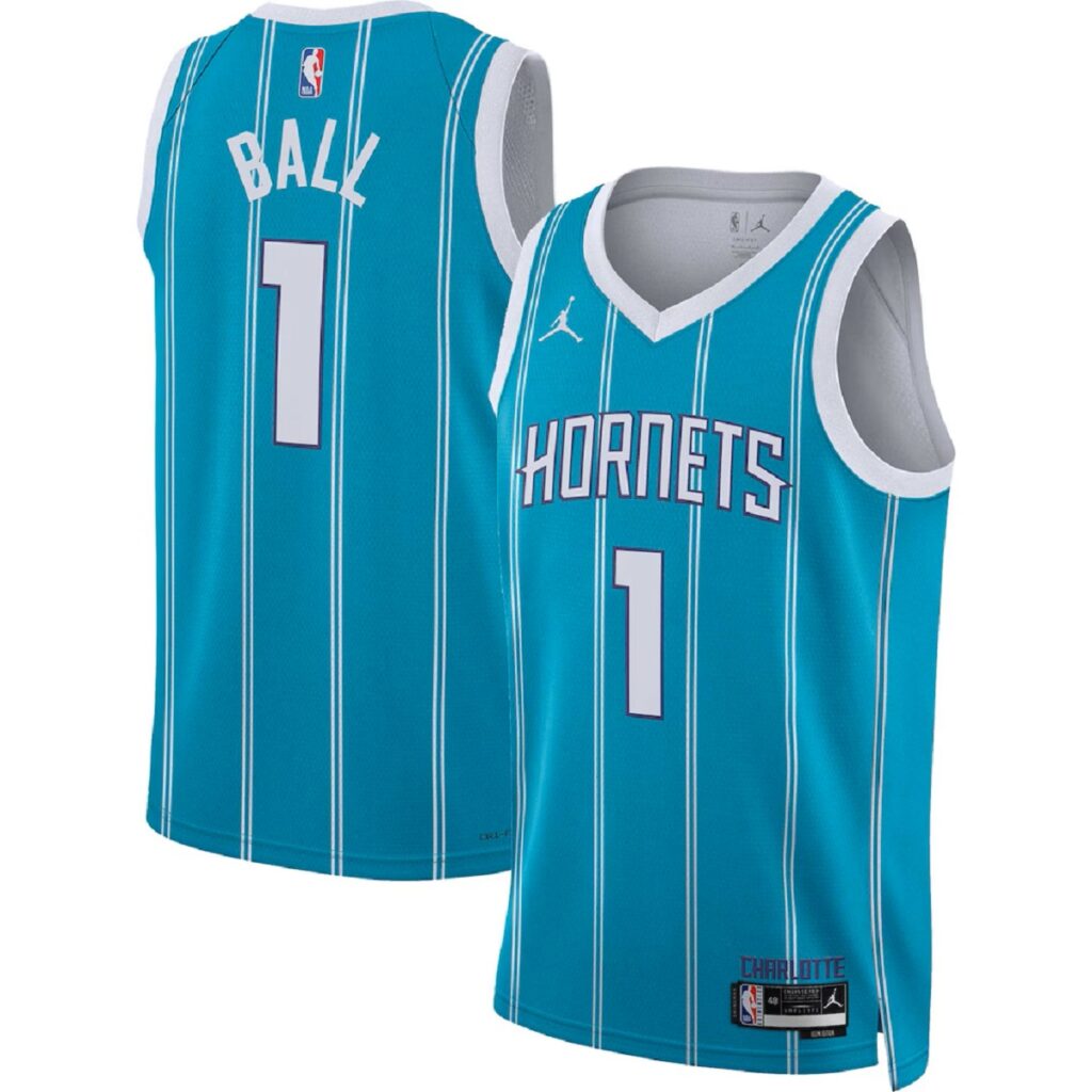 Unisex Charlotte Hornets LaMelo Ball #1 Teal Swingman Jersey – Icon Edition - Cancha Kits