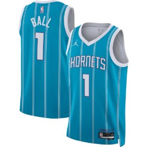 Unisex Charlotte Hornets LaMelo Ball #1 Teal Swingman Jersey - Icon Edition - Cancha Kits