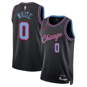 Unisex Chicago Bulls Coby White #0 Black 2025/26 Swingman Jersey - City Edition - Cancha Kits