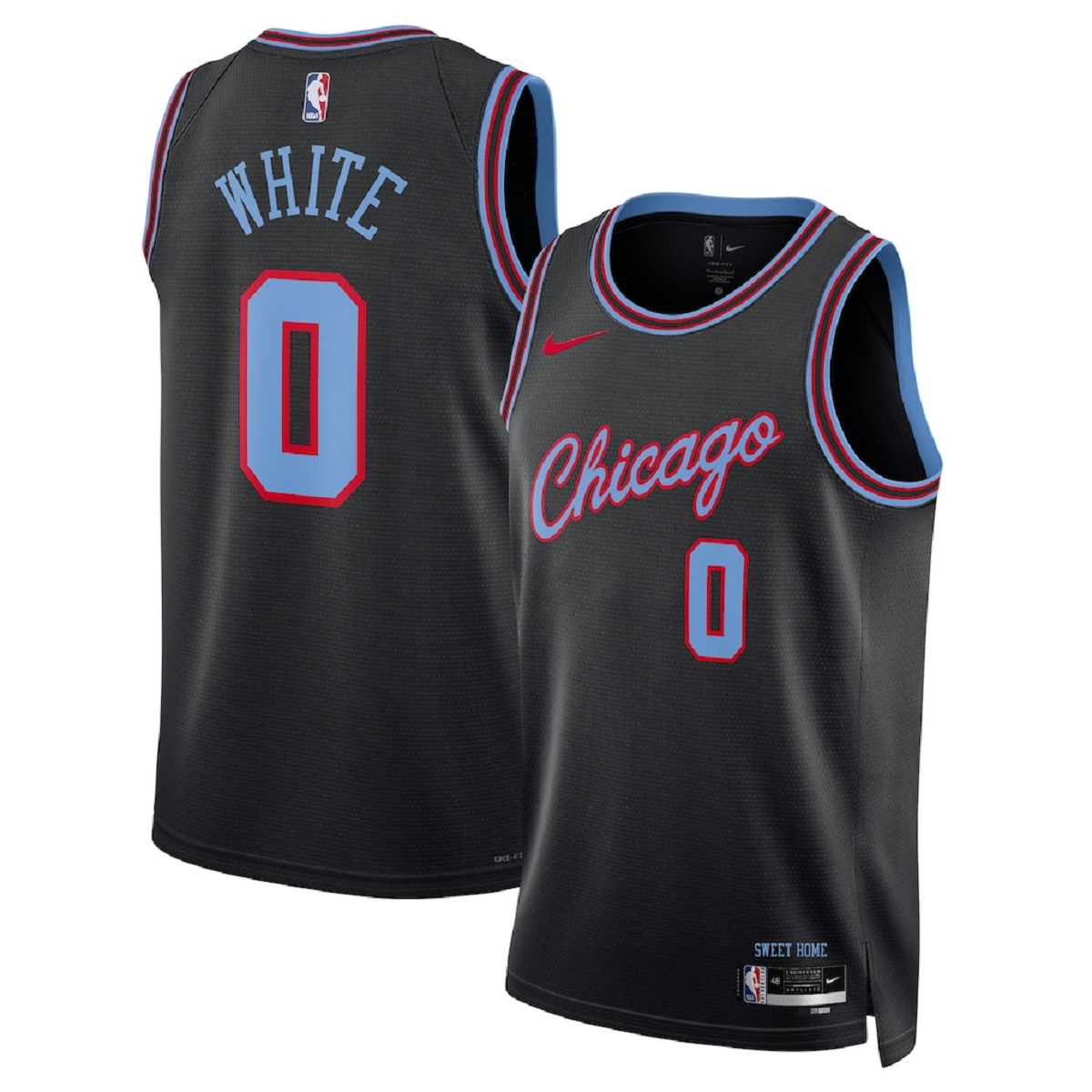 Unisex Chicago Bulls Coby White #0 Black 2025/26 Swingman Jersey - City Edition — NBA Other 2025/26