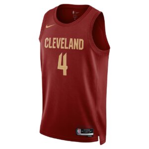 Unisex Cleveland Cavaliers Evan Mobley #4 Wine Swingman Jersey - Icon Edition - Cancha Kits