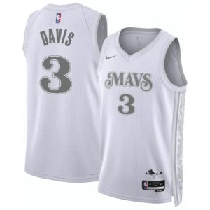 Unisex Dallas Mavericks Anthony Davis #3 White Swingman Jersey - City Edition - Cancha Kits