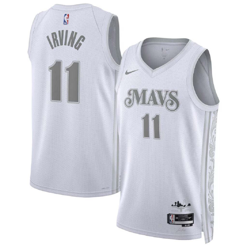 Unisex Dallas Mavericks Kyrie Irving #11 White Swingman Jersey – City Edition - Cancha Kits