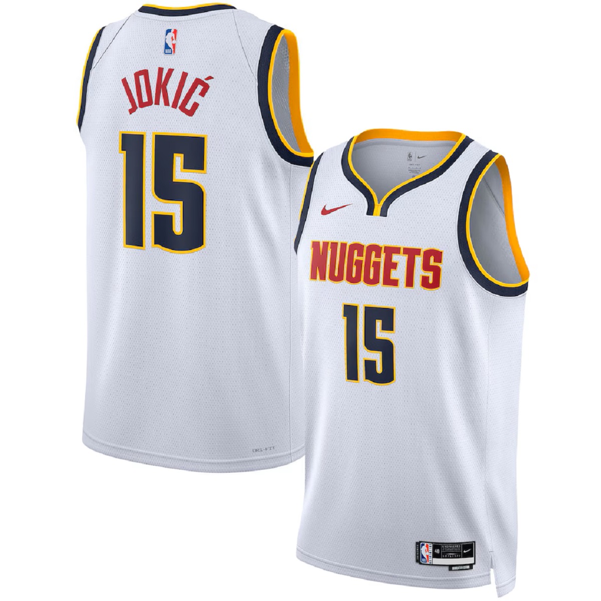 Unisex Denver Nuggets Nikola Jokić #15 White Swingman Jersey - Association Edition — NBA Other