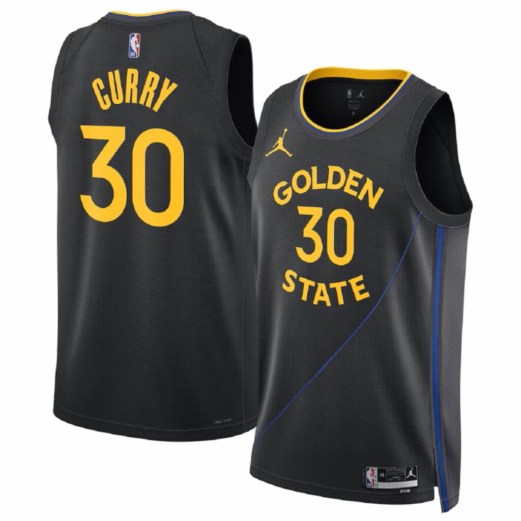 Unisex Golden State Warriors Stephen Curry #30 Black Swingman Jersey – Statement Edition - Cancha Kits