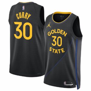 Unisex Golden State Warriors Stephen Curry #30 Black Swingman Jersey - Statement Edition - Cancha Kits