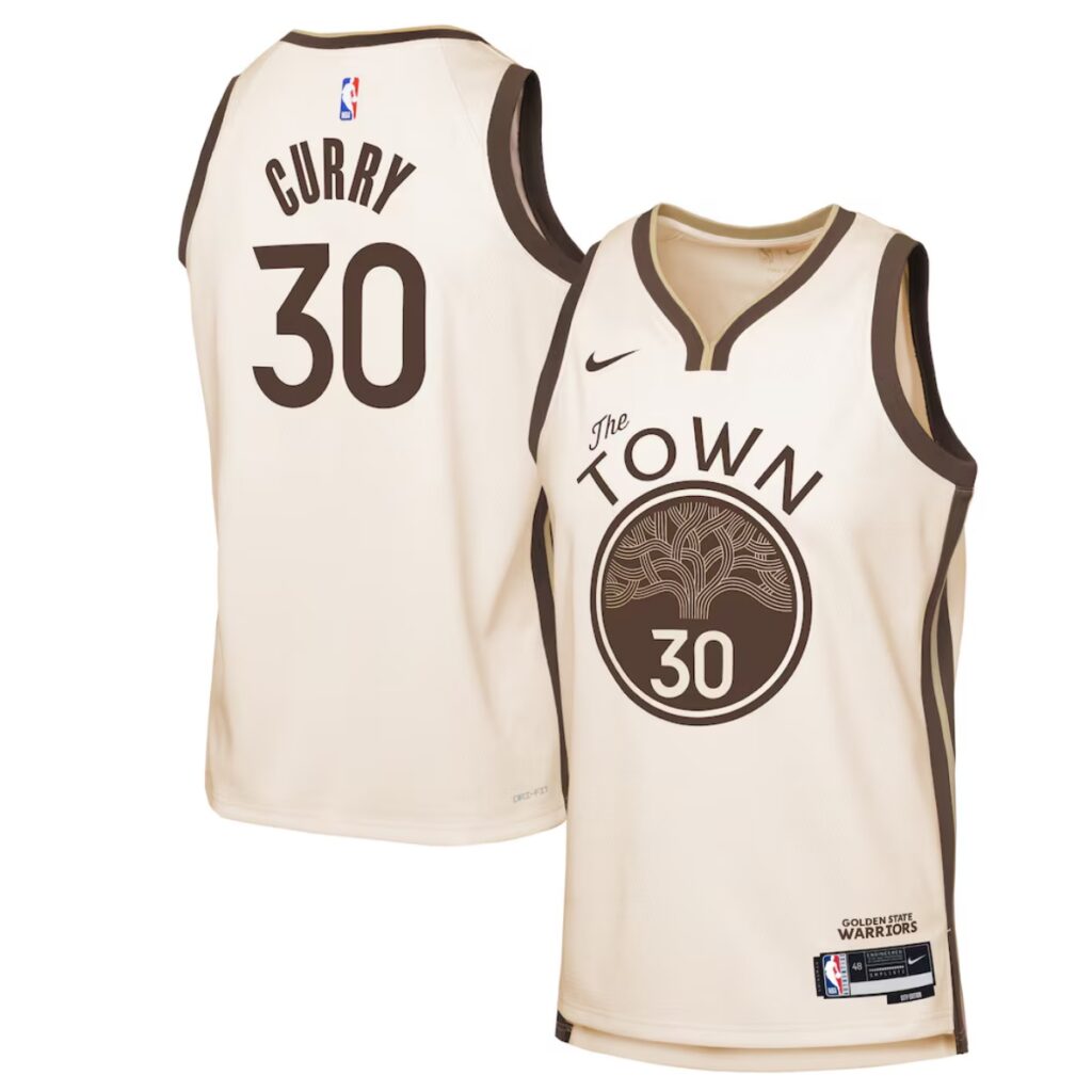 Unisex Golden State Warriors Stephen Curry #30 Nike Tan 2025/26 Swingman Jersey – City Edition - Cancha Kits