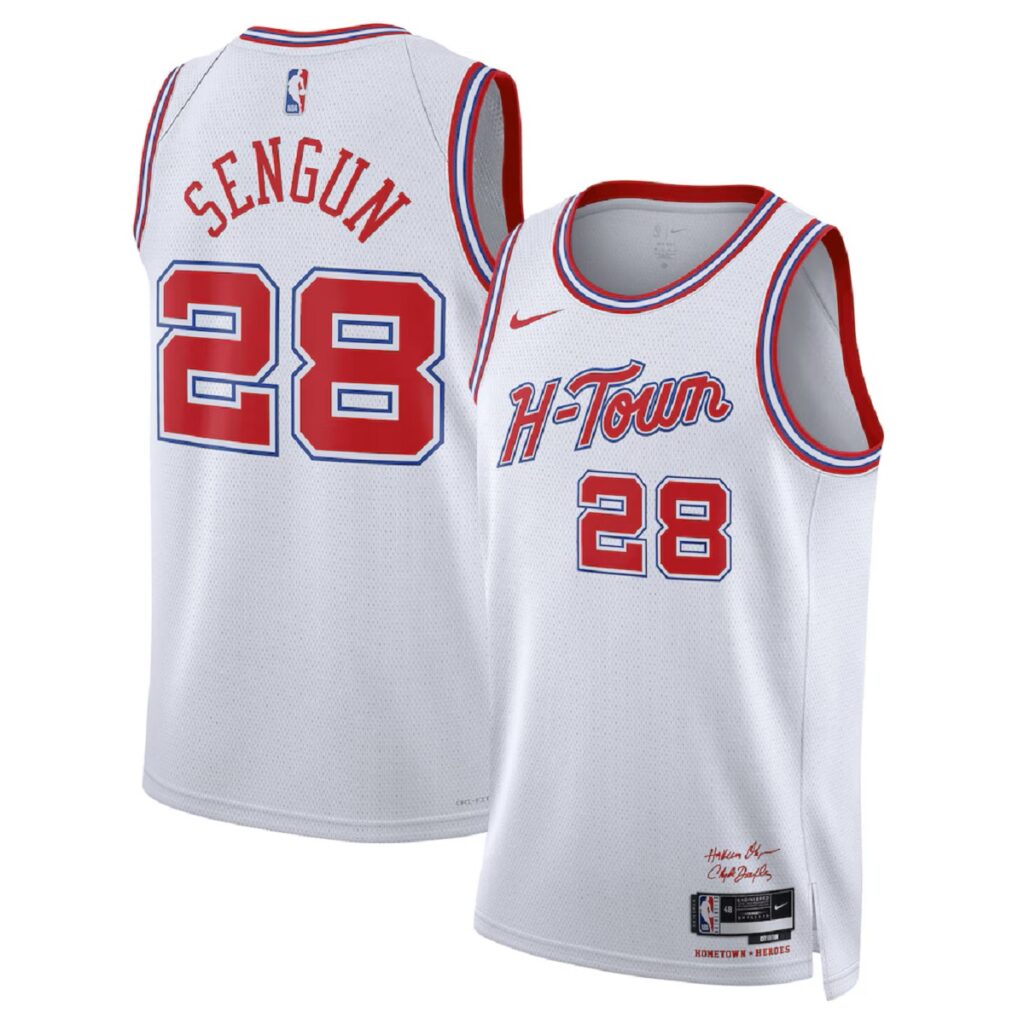 Unisex Houston Rockets Alperen Şengün #28 White Swingman Jersey 2025/26 – City Edition - Cancha Kits