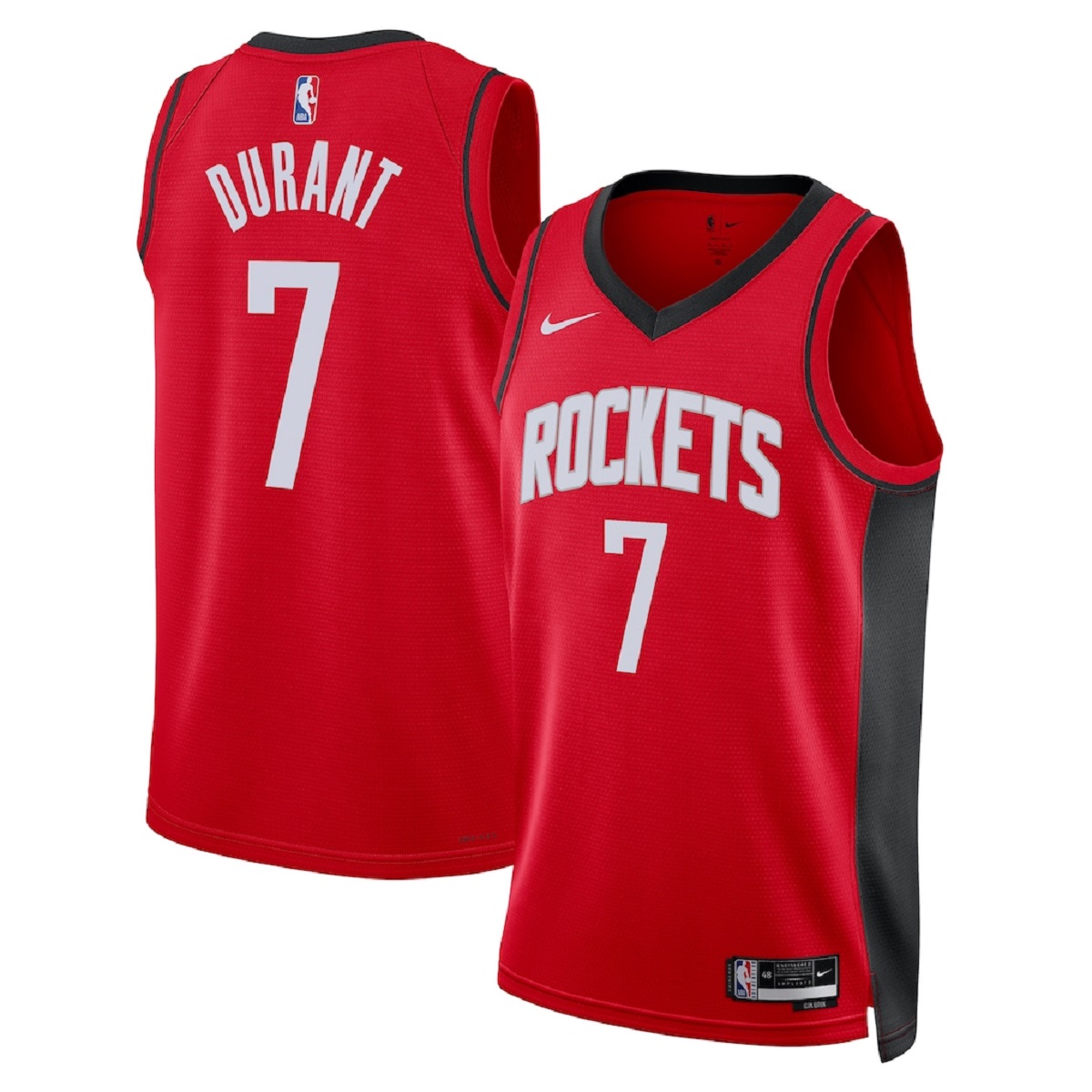 Unisex Houston Rockets Kevin Durant #7 Red Swingman Jersey - Icon Edition — NBA Special Edition