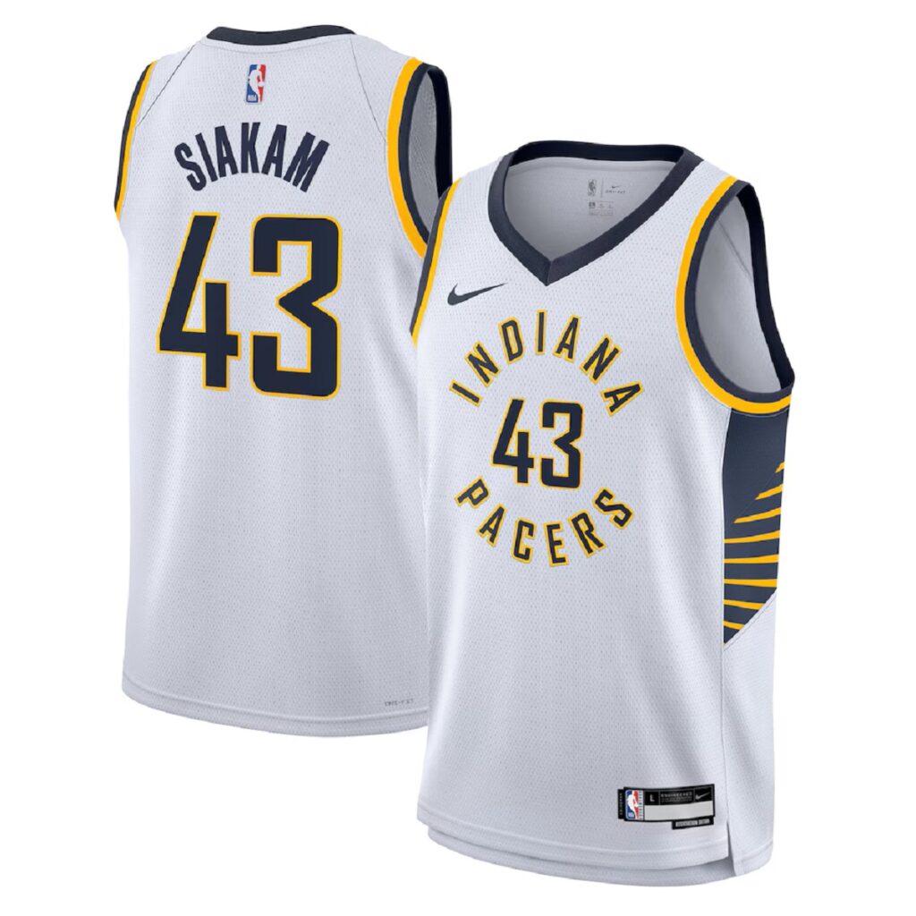 Unisex Indiana Pacers Pascal Siakam #43 White Swingman Jersey – Association Edition - Cancha Kits