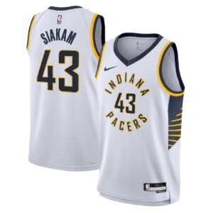 Unisex Indiana Pacers Pascal Siakam #43 White Swingman Jersey - Association Edition - Cancha Kits