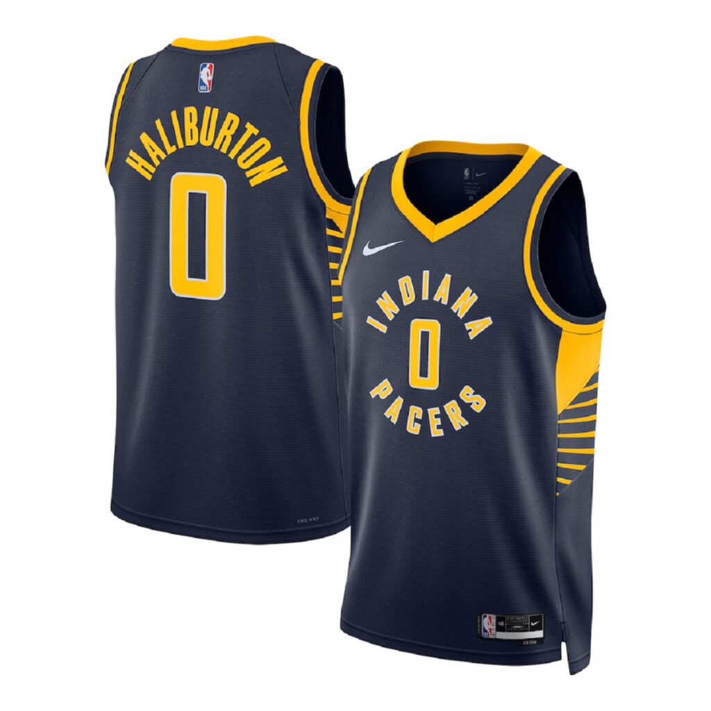 Unisex Indiana Pacers Tyrese Haliburton #0 Navy Swingman Jersey – Icon Edition - Cancha Kits