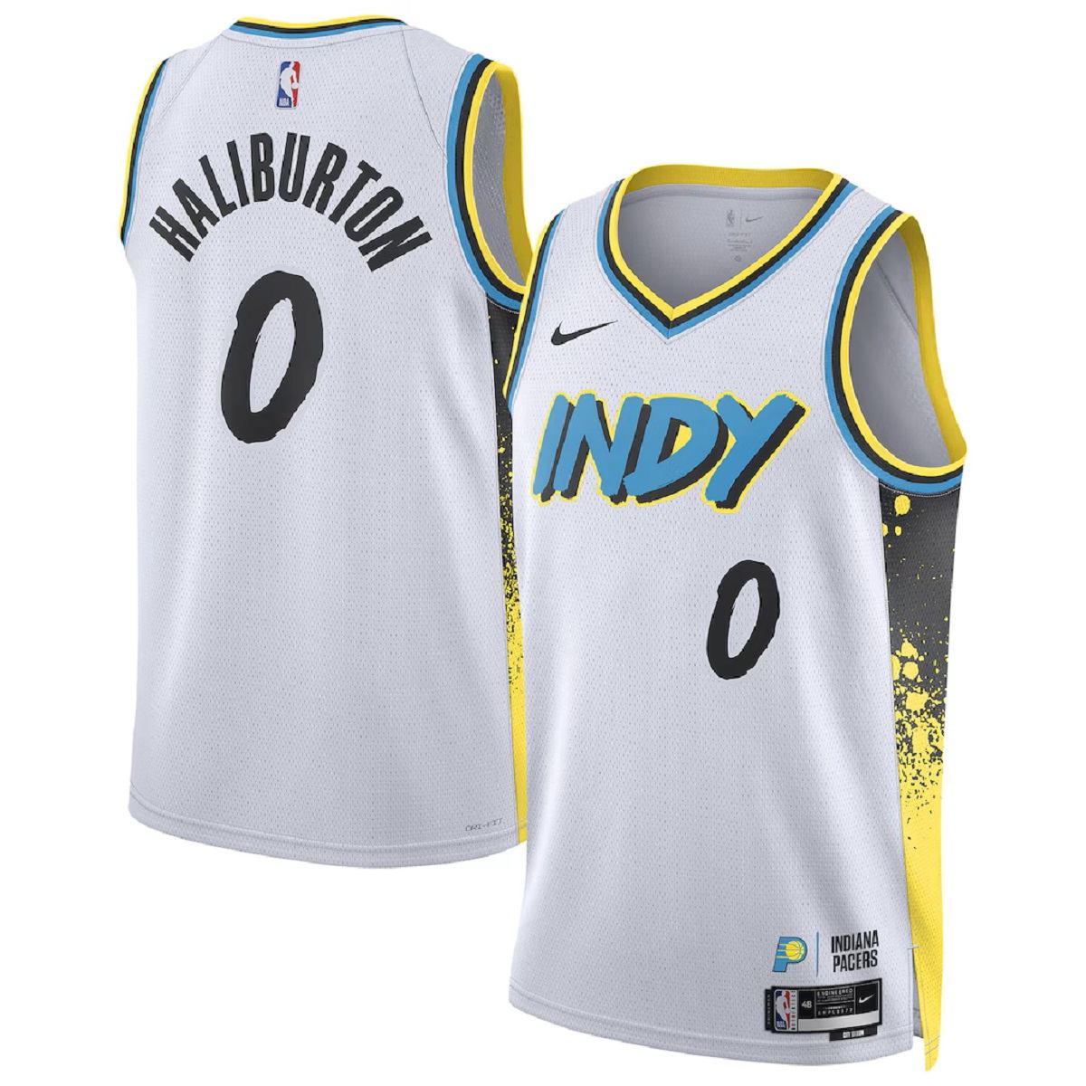 Unisex Indiana Pacers Tyrese Haliburton #0 White Swingman Jersey - City Edition — NBA Other
