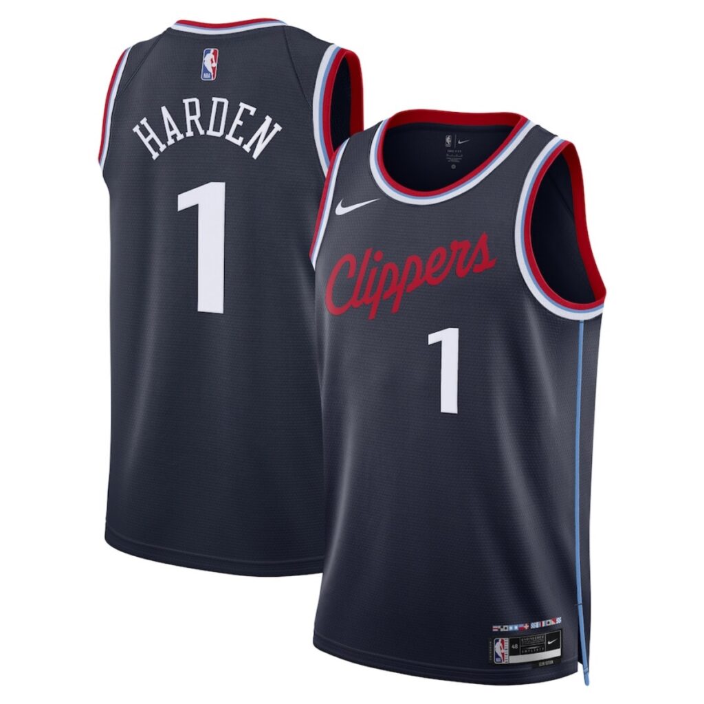 Unisex Los Angeles Clippers James Harden #1 Navy Swingman Jersey – Icon Edition - Cancha Kits
