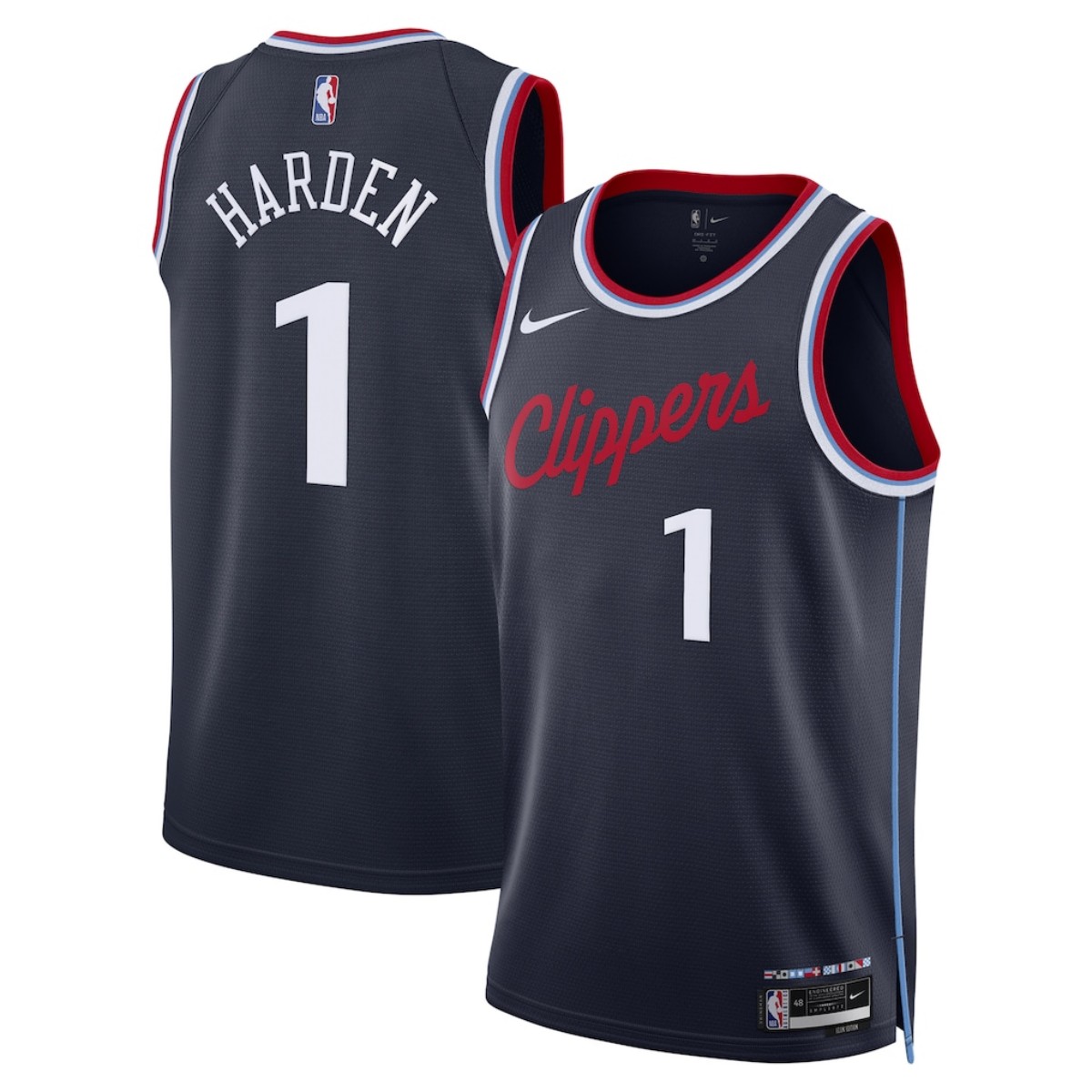 Unisex Los Angeles Clippers James Harden #1 Navy Swingman Jersey - Icon Edition — NBA Special Edition 2024/25