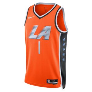 Unisex Los Angeles Clippers James Harden #1 Orange Swingman Jersey 2025/26 - City Edition - Cancha Kits