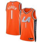 Unisex Los Angeles Clippers James Harden #1 Orange Swingman Jersey 2025/26 – City Edition