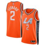 Unisex Los Angeles Clippers Kawhi Leonard #2 Orange Swingman Jersey 2025/26 – City Edition
