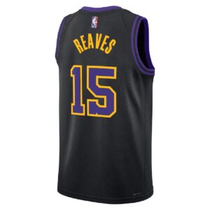 Unisex Los Angeles Lakers Austin Reaves #15 Black Swingman Jersey 2025/26 - City Edition - Cancha Kits