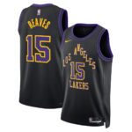 Unisex Los Angeles Lakers Austin Reaves #15 Black Swingman Jersey 2025/26 – City Edition
