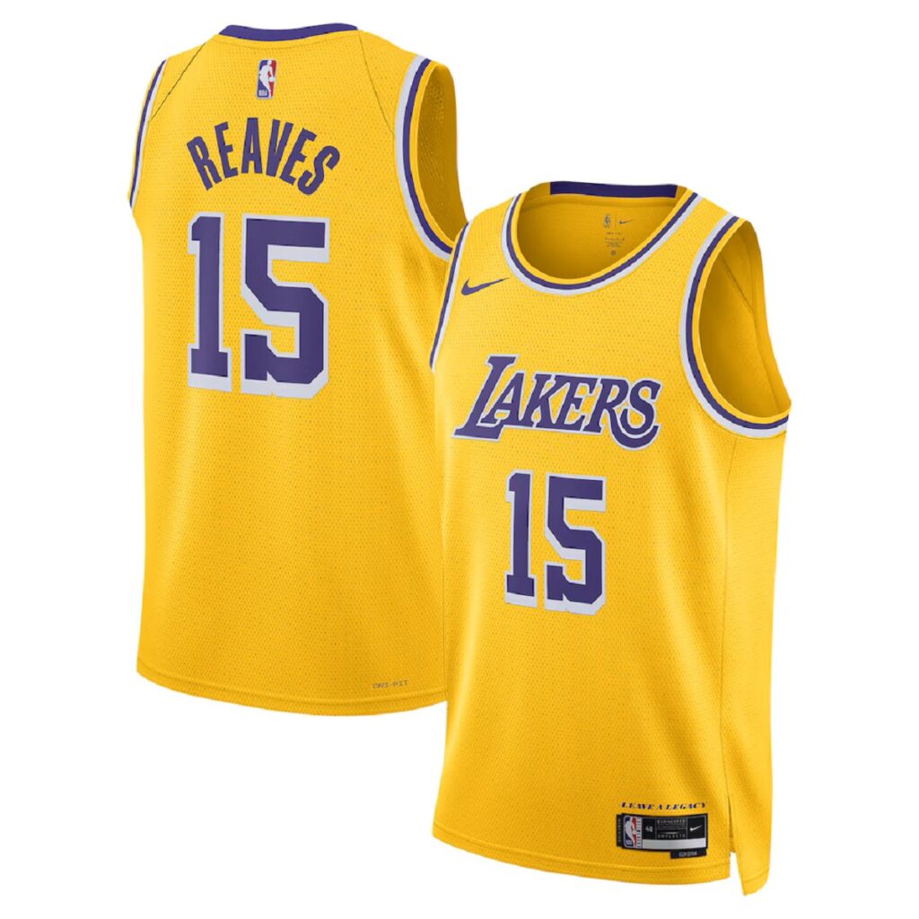 Unisex Los Angeles Lakers Austin Reaves #15 Gold Swingman Jersey – Icon Edition - Cancha Kits