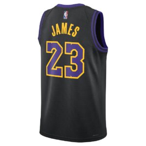 Unisex Los Angeles Lakers LeBron James #23 Black Swingman Jersey 2025/26 - City Edition - Cancha Kits